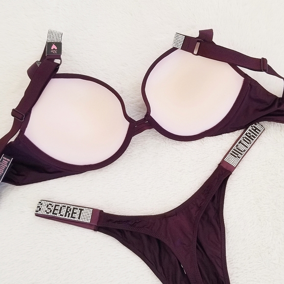 Victoria's Secret Shine Strap Brazilian Push-up Bra and Panty Set NWT - Picture 8 of 14